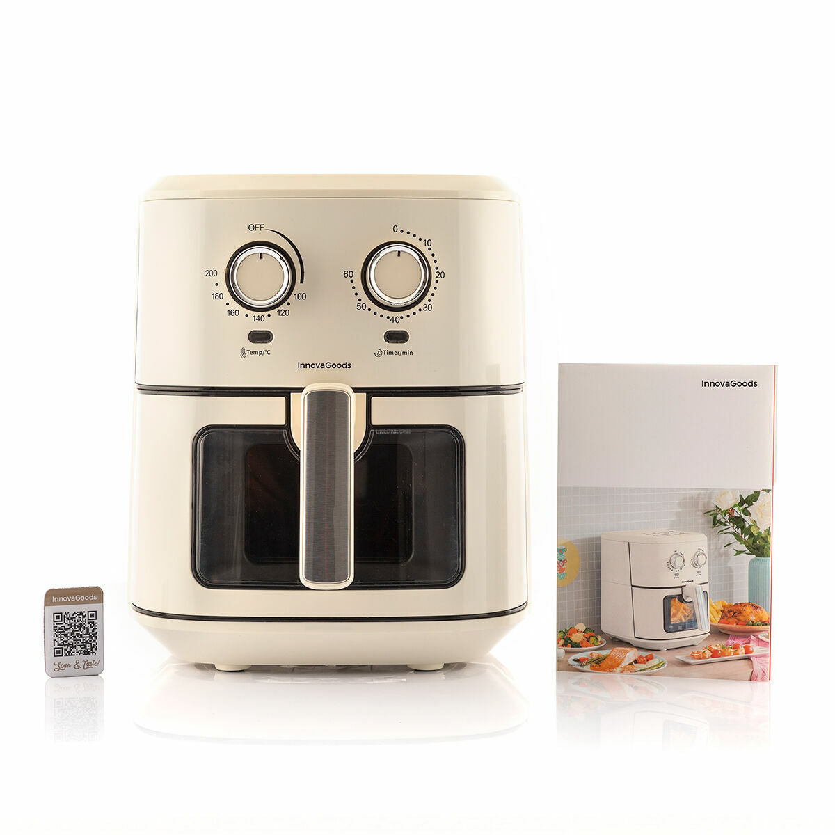 Φριτέζα με Αέρα InnovaGoods Κρεμ 6,5 L 1700 W Ανοξείδωτο ατσάλι (Ανακαινισμένα D)