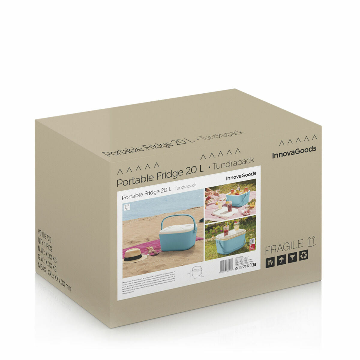 Φορητό Ψυγείο με Σκληρή Κατασκευή Koolty InnovaGoods 20 L Τυρκουάζ πολυαιθυλένιο πολυπροπυλένιο (Ανακαινισmenα B)