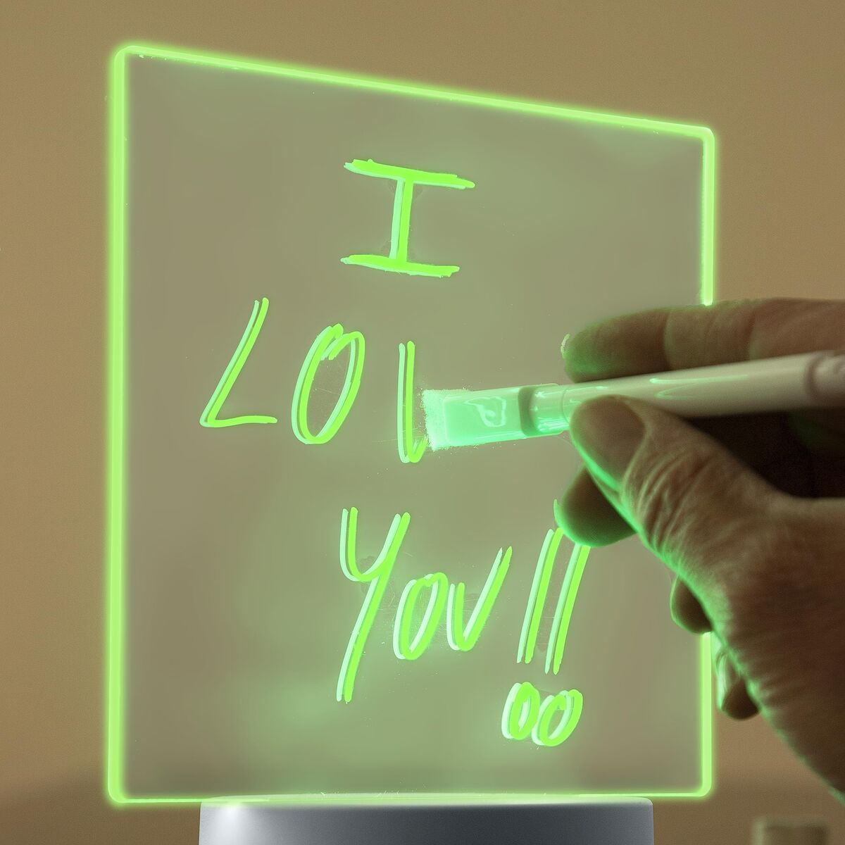 Πίνακας Σημειώσεων και Μηνυμάτων LED InnovaGoods Γκρι Διαφανές (Ανακαινισμένα B)