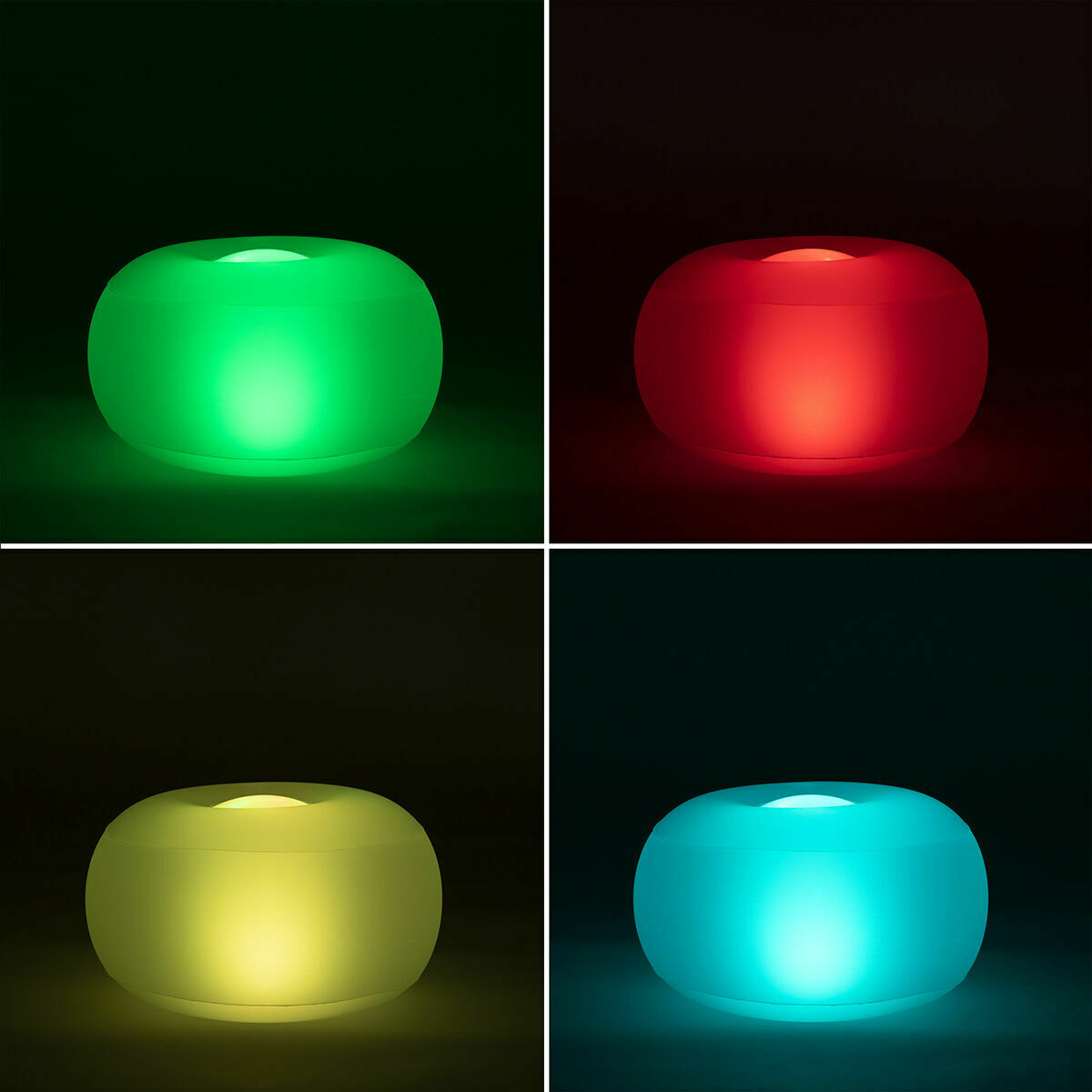 Pack Φουσκωτή Πολυθρόνα με Πολύχρωμο LED και Φουσκωτό Κάθισμα με Πολύχρωμο LED και Τηλεχειριστήριο InnovaGoods