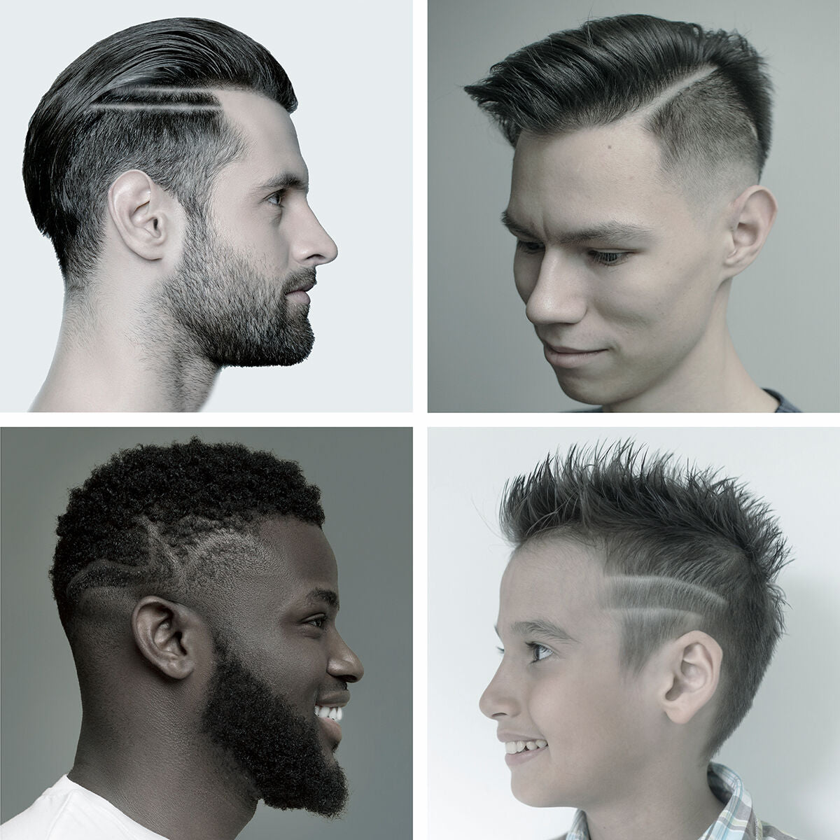 Pack πρότυπο για ξύρισμα γενειάδας Hipster Barber και Επαγγελματκική επαναφορτιζόμενη κουρευτική μηχανή με αξεσουάρ InnovaGoods