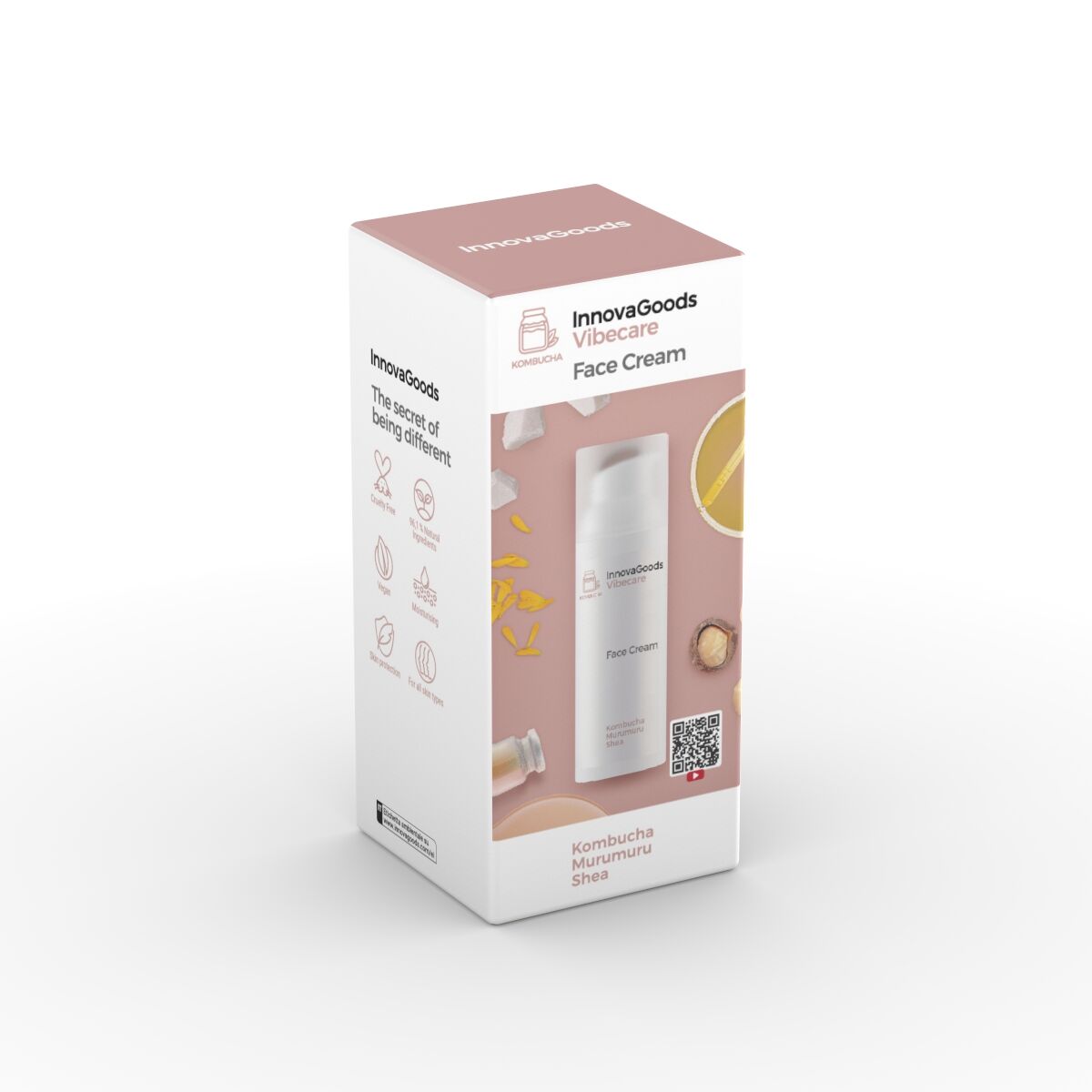 Σετ μασάζ προσώπου, ορός προσώπου Kombucha Vibeboost 30 ml & κρέμα προσώπου Kombucha Vibecare 50 ml InnovaGoods