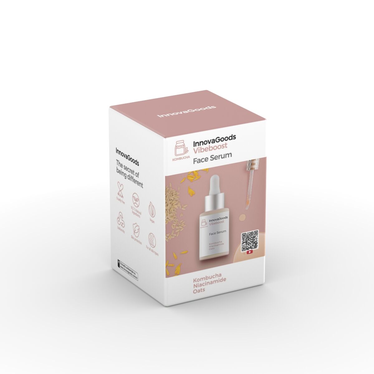 Σετ μασάζ προσώπου, ορός προσώπου Kombucha Vibeboost 30 ml & κρέμα προσώπου Kombucha Vibecare 50 ml InnovaGoods