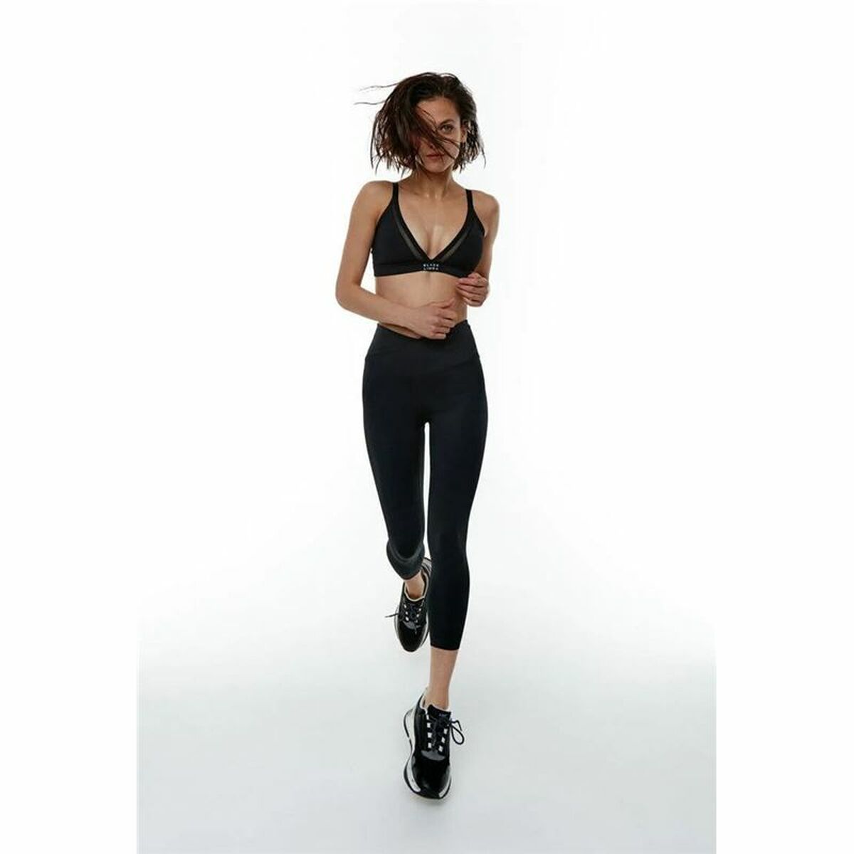 Αθλητικά Γυναικεία Κολάν Black Limba Capri Rocket Μαύρο