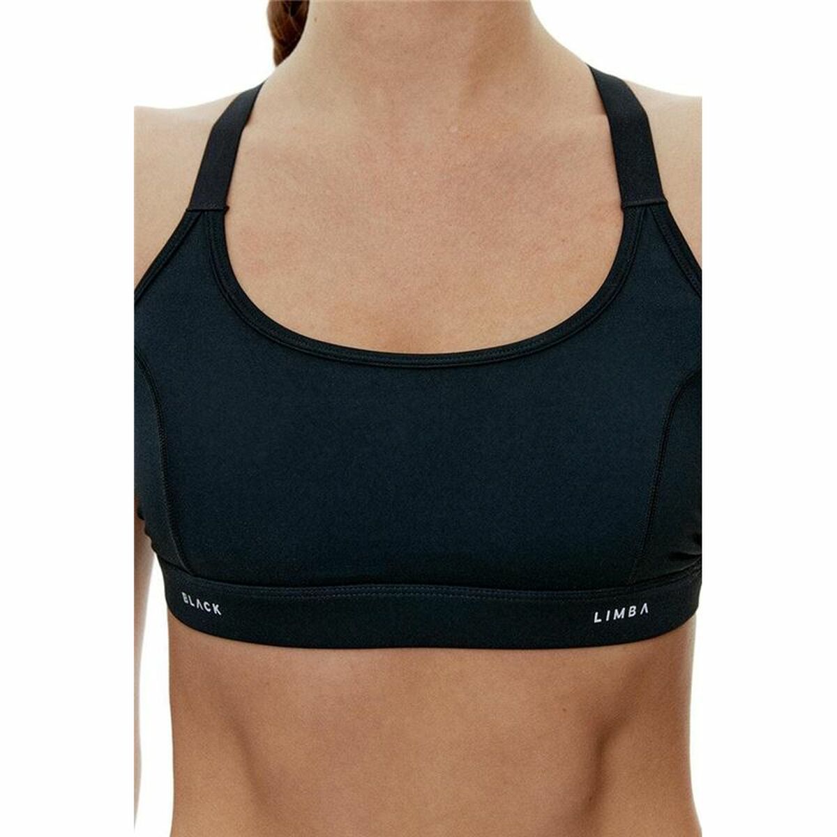 Γυναικείο Αθλητικó Τόπ Black Limba Skyline Mesh Μαύρο