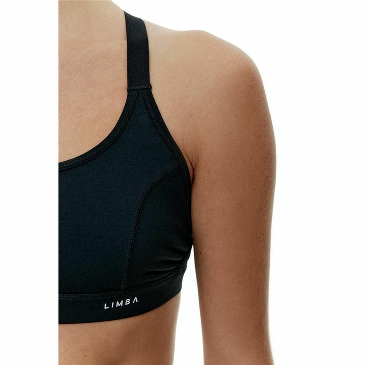 Γυναικείο Αθλητικó Τόπ Black Limba Skyline Mesh Μαύρο