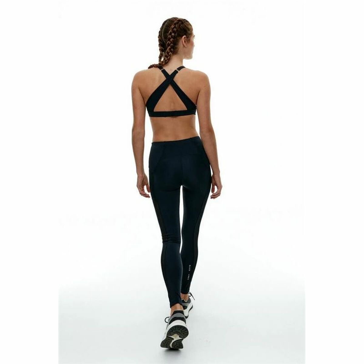 Γυναικείο Αθλητικó Τόπ Black Limba Skyline Mesh Μαύρο