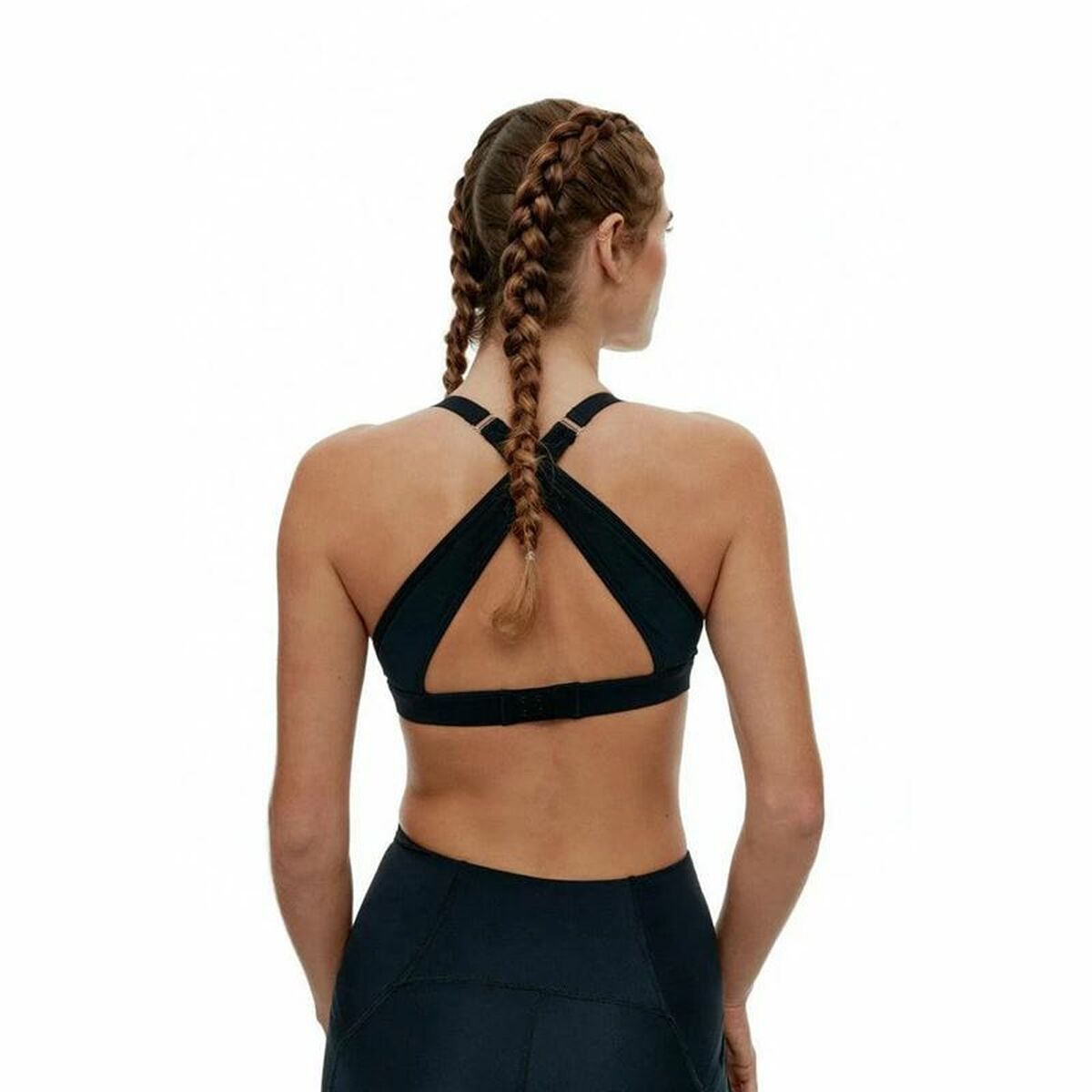 Γυναικείο Αθλητικó Τόπ Black Limba Skyline Mesh Μαύρο