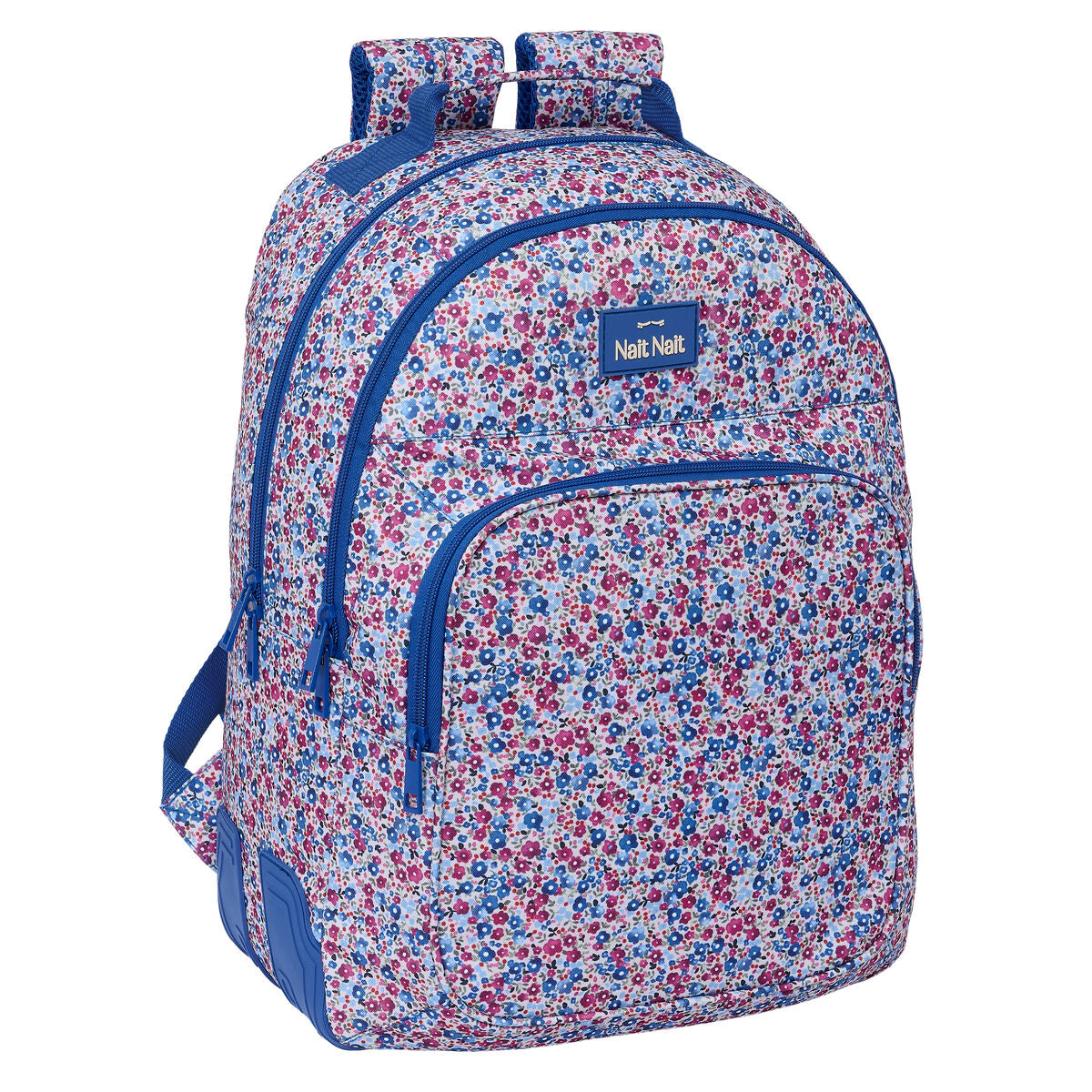 Σχολική Τσάντα Nait Nait Flores coimbra azul Μπλε 32 x 42 x 15 cm