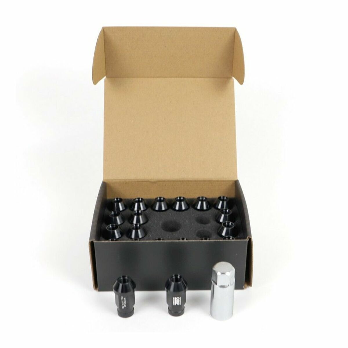 Set Παξιμάδια OMP 7075 Μαύρο 20 uds M14 x 1,25