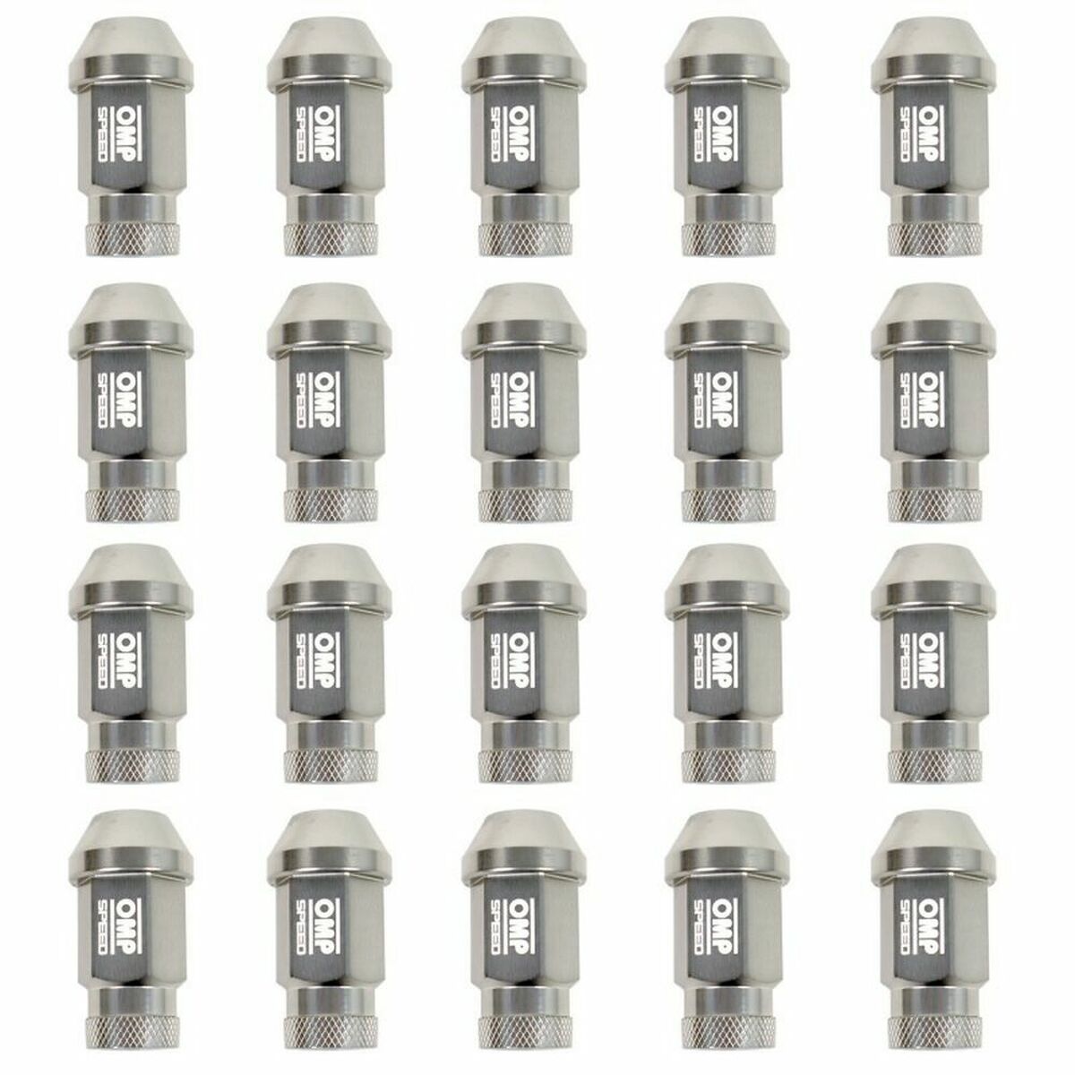 Set Παξιμάδια OMP 7075 Ανθρακί 20 uds M14 x 1,25