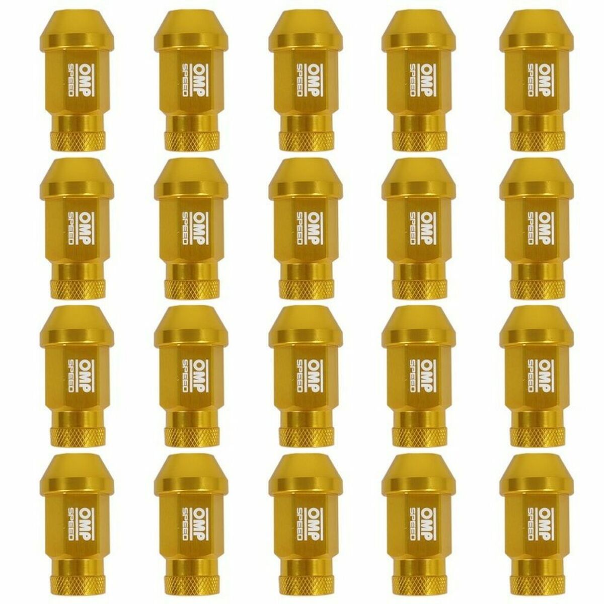 Set Παξιμάδια OMP 7075 Κίτρινο 20 uds M14 x 1,25