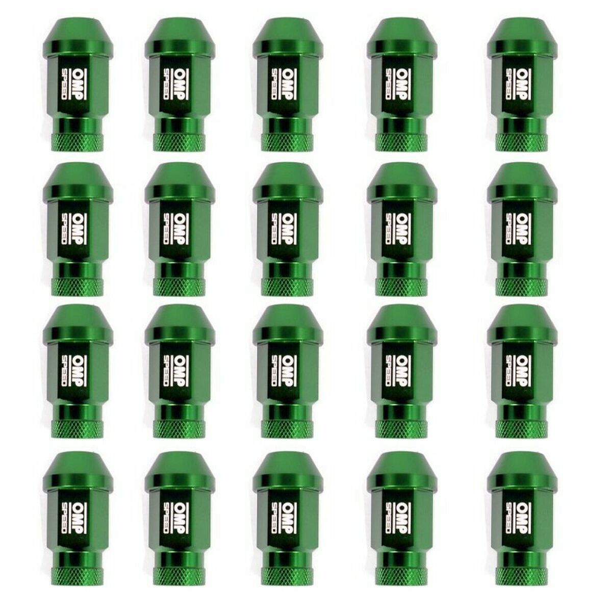 Set Παξιμάδια OMP 7075 Πράσινο 20 uds M14 x 1,25