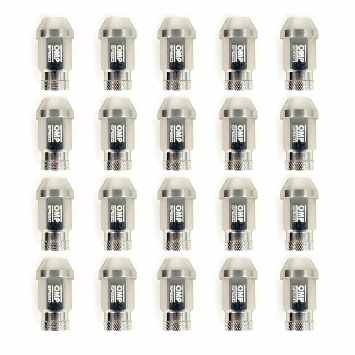 Set Παξιμάδια OMP 7075 Ασημί 20 uds M14 x 1,25