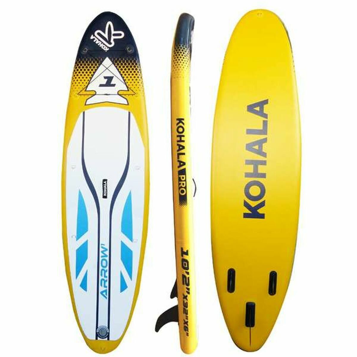 Φουσκωτή Κυματοσανίδα Paddle Surf με Αξεσουάρ Kohala Arrow 1 Κίτρινο (310 x 81 x 15 cm)