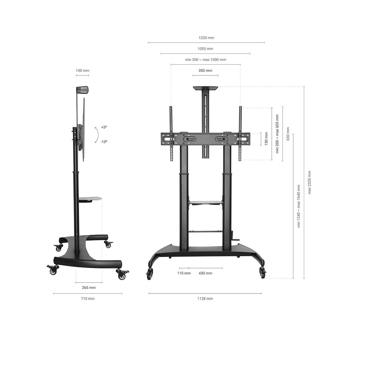 Βάση Τηλεόρασης Aisens FT100TE-123 100" 60-100"