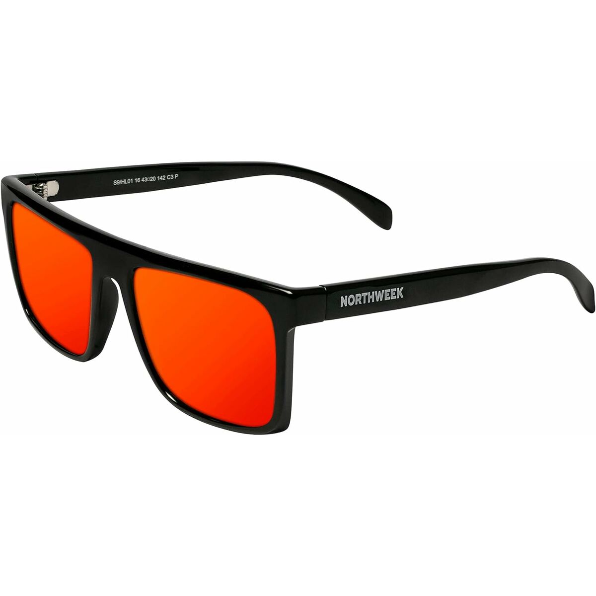 Unisex Γυαλιά Ηλίου Northweek Hale Μαύρο Ø 50 mm Κόκκινο