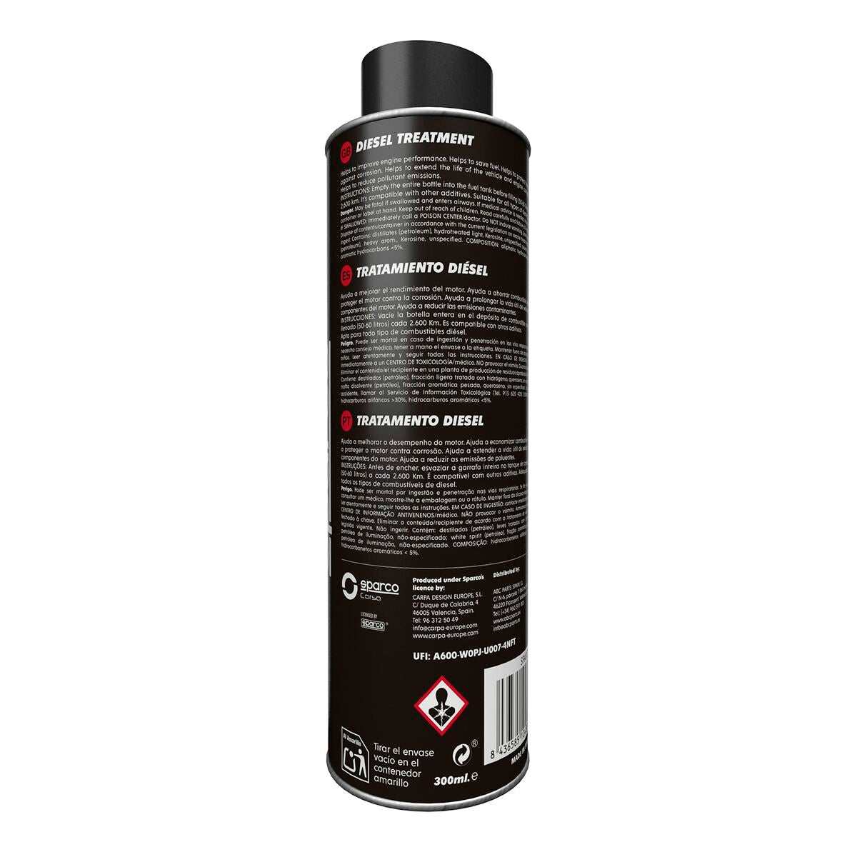 Επεξεργασία Βενζίνης Racing Sparco 300 ml