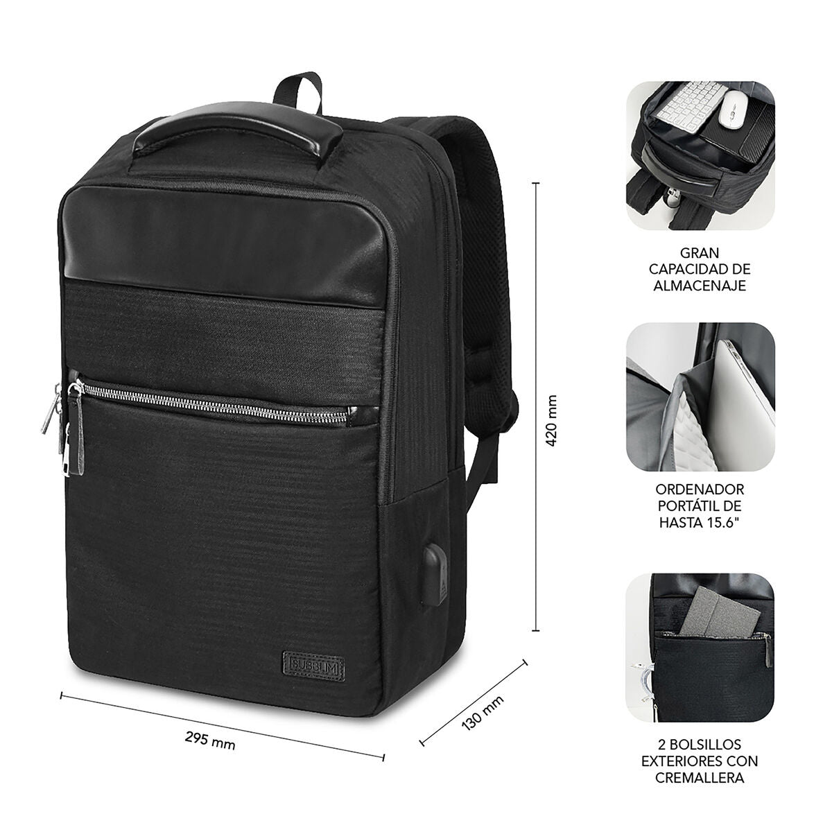 Σακίδιο για Laptop Subblim SUBBP-2BL1015 Μαύρο