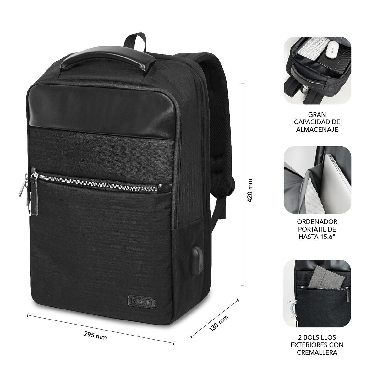 Σακίδιο για Laptop Subblim SUBBP-2BL1015 Μαύρο