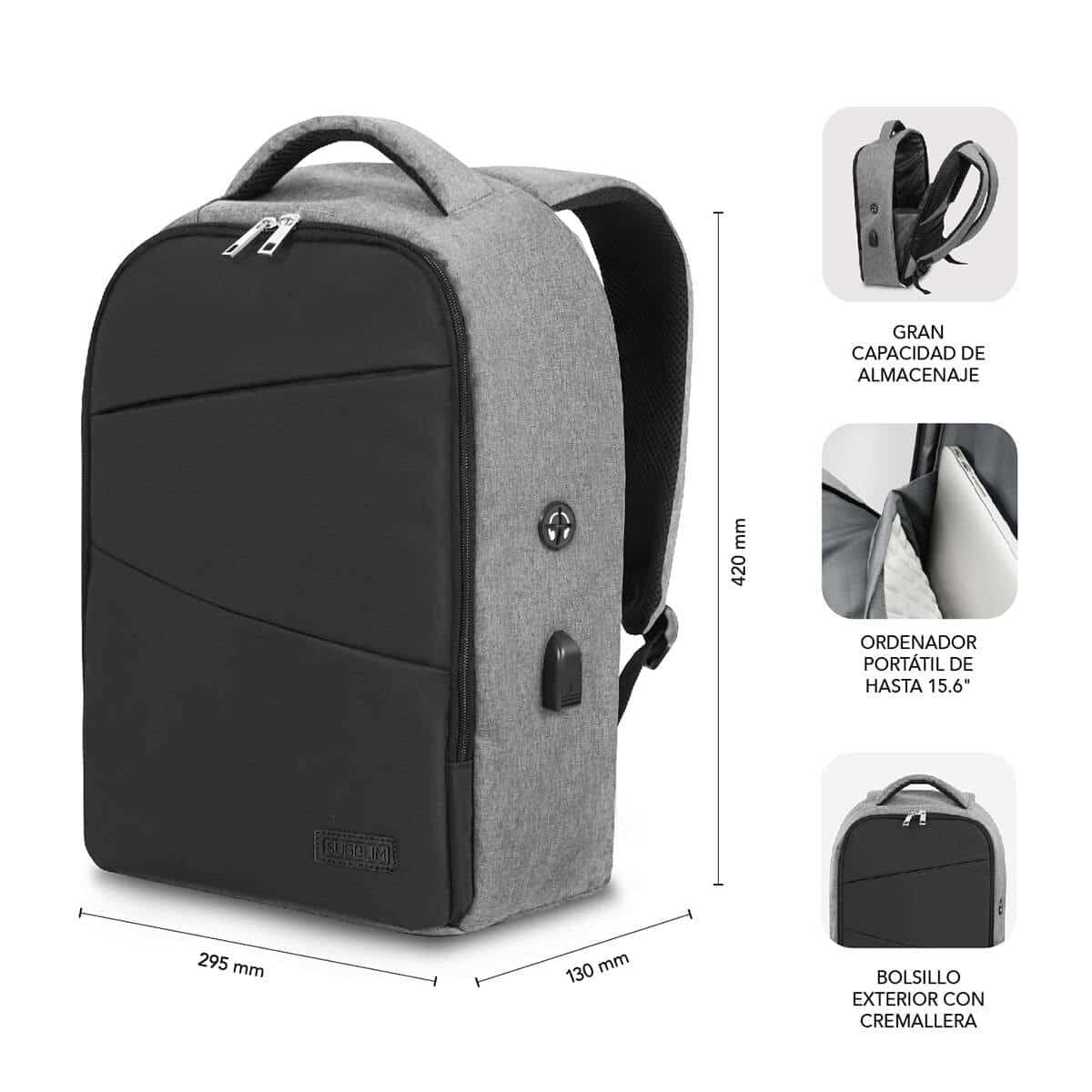 Σακίδιο για Laptop Subblim SUBBP3SA1100 Μαύρο
