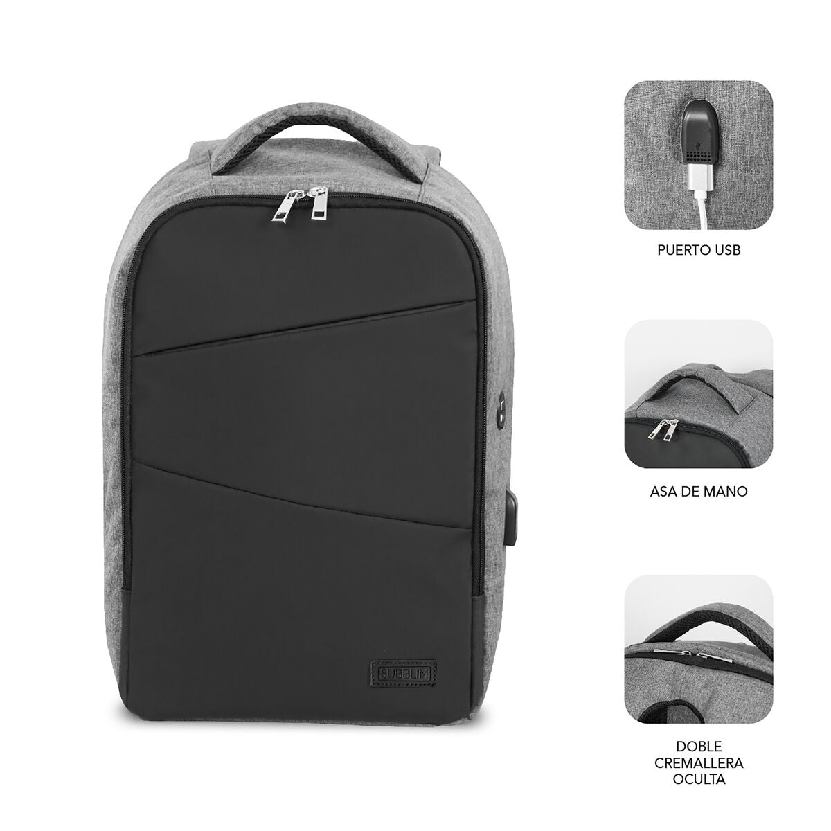Σακίδιο για Laptop Subblim SUBBP3SA1100 Μαύρο