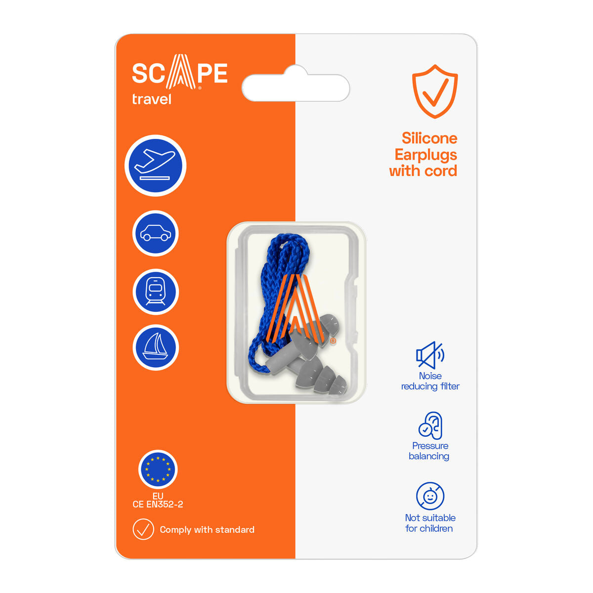 Ωτοασπίδες Scape Travel SA-1-3 (WITH CORD)