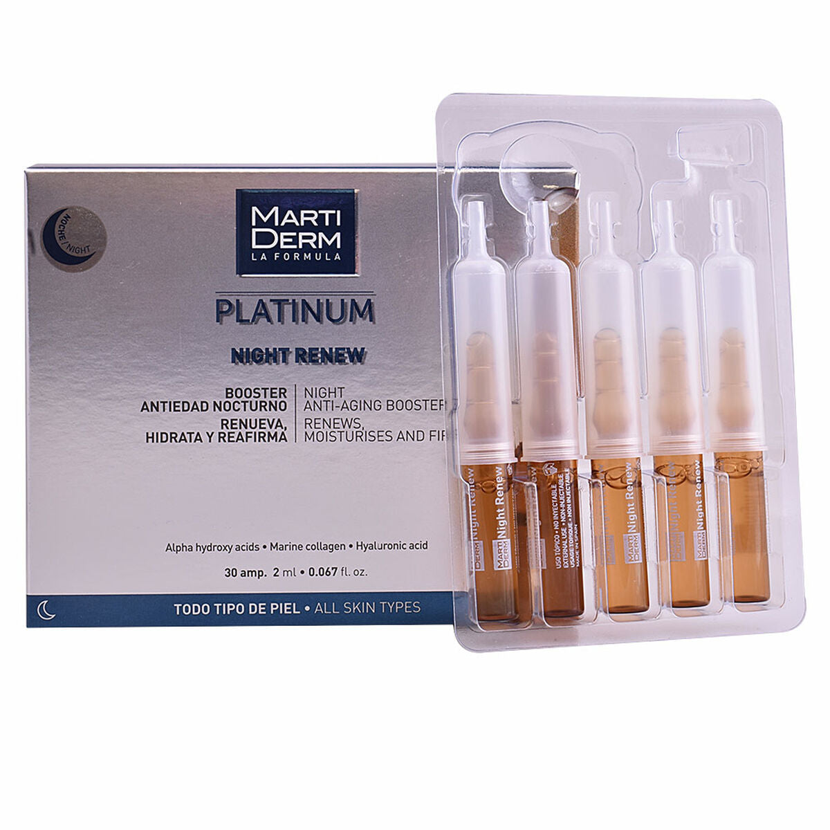 Αμπούλες Martiderm Platinum Night Renew