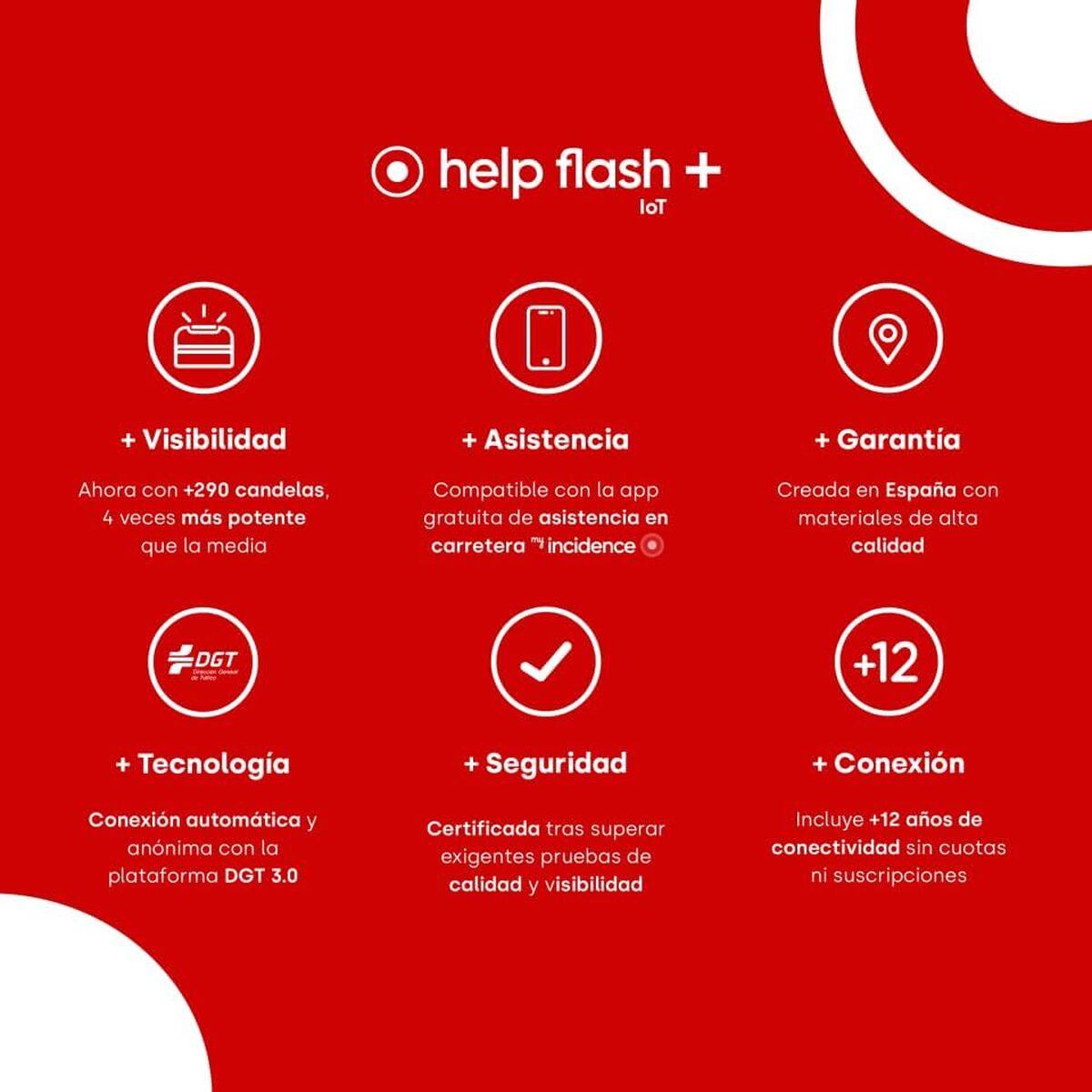 V16 Σημείο Έκτακτης Ανάγκης συνδεδεμένο DGT 3.0 Help-Flash PD-000081