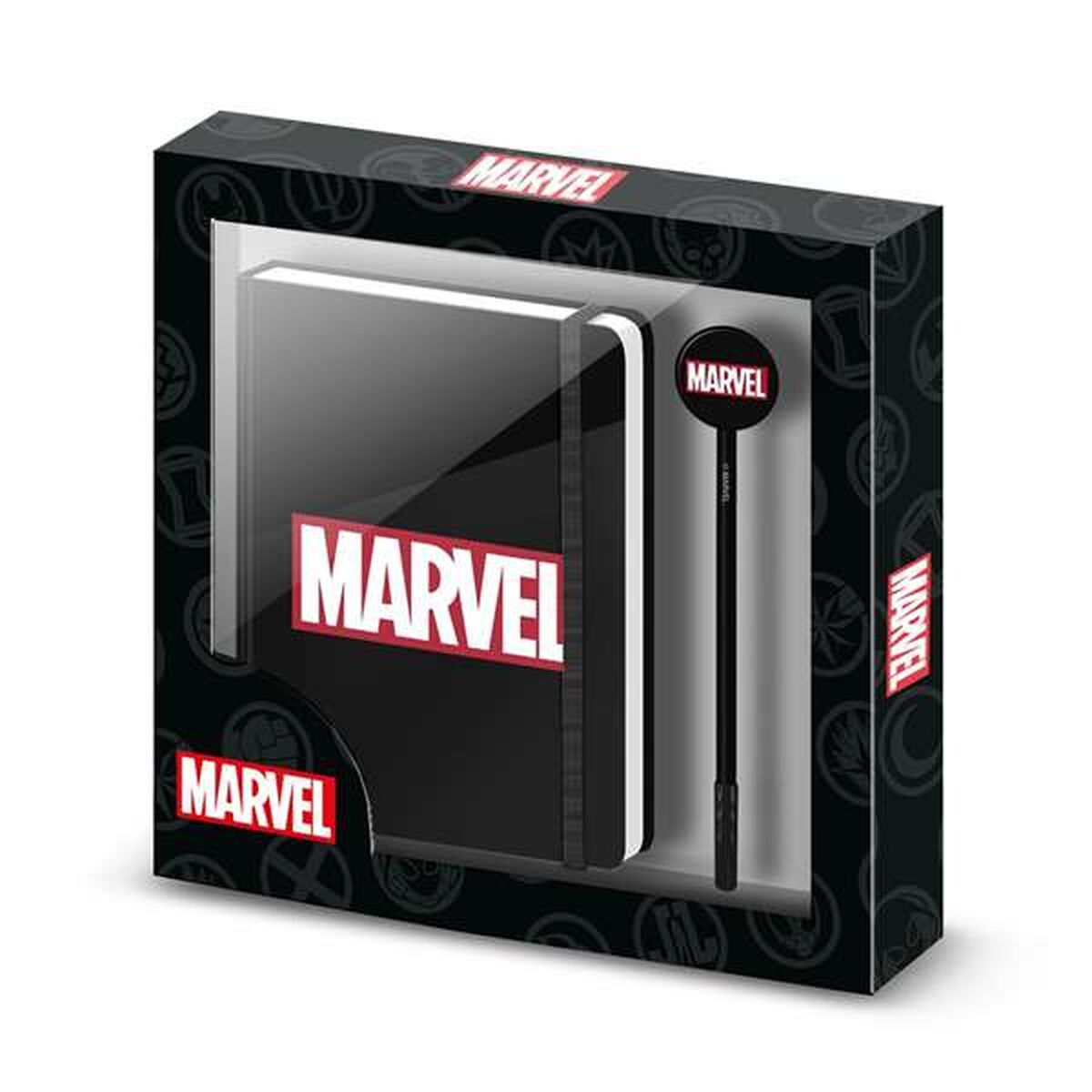 Ημερολόγιο με Αξεσουάρ Marvel Μαύρο 22,4 X 2,2 X 23,2 cm