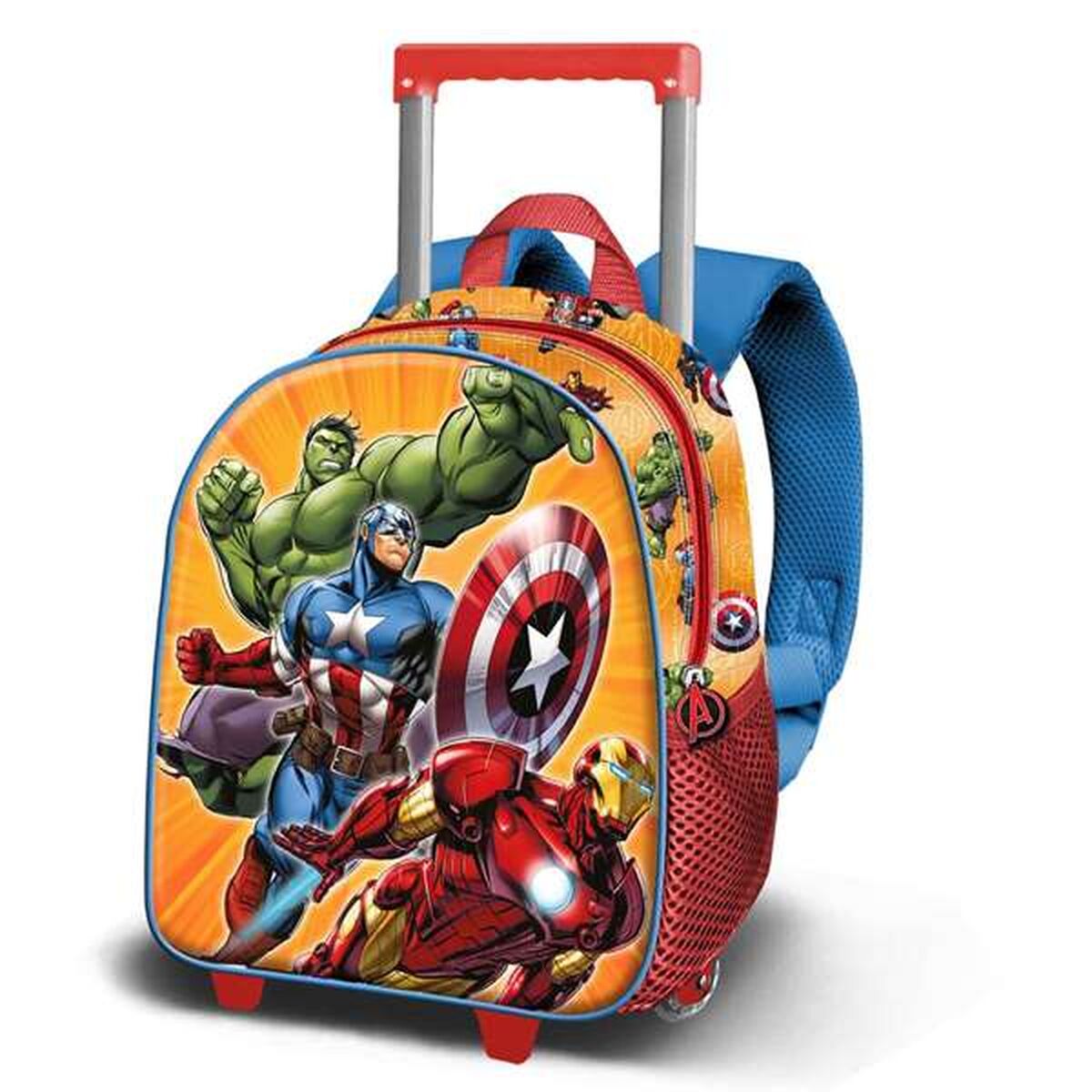Σχολική Τσάντα 3D με Ρόδες The Avengers