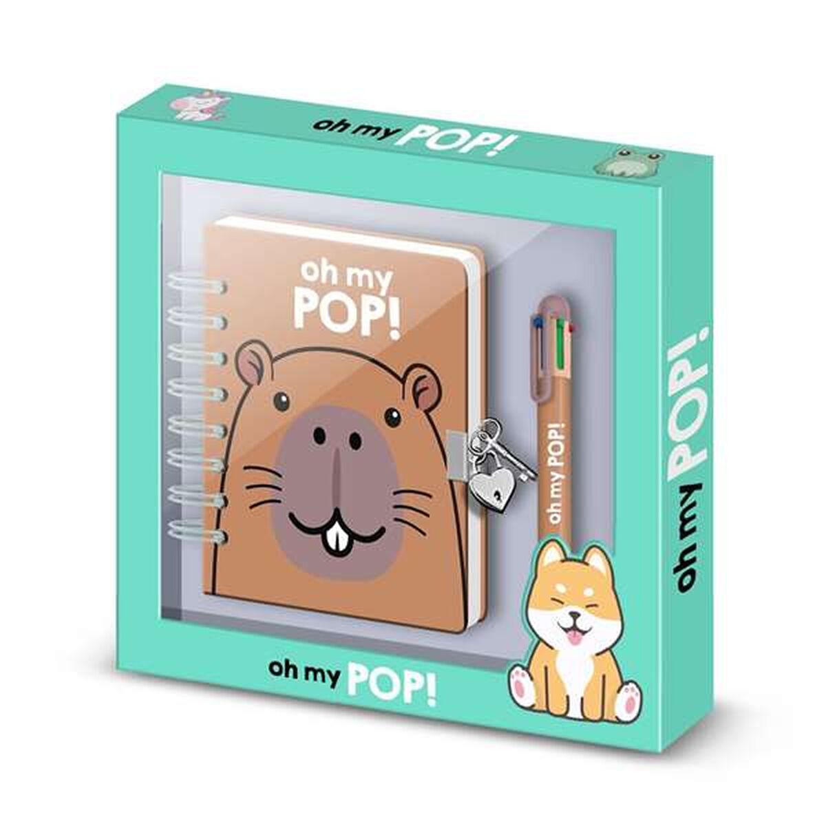 Τετράδιο Σπιράλ με Στυλό Oh My Pop! Πολύχρωμο 24 x 23 x 2,5 cm A5