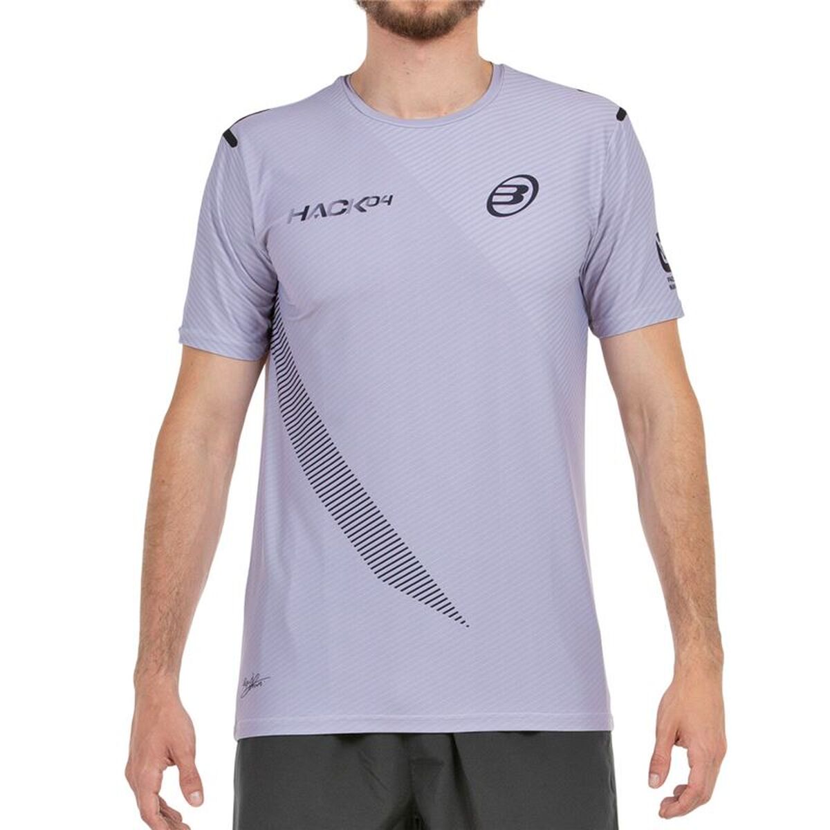 Ανδρική Μπλούζα με Κοντό Μανίκι Bullpadel Paquito 25V Λεβάντα Πάντελ