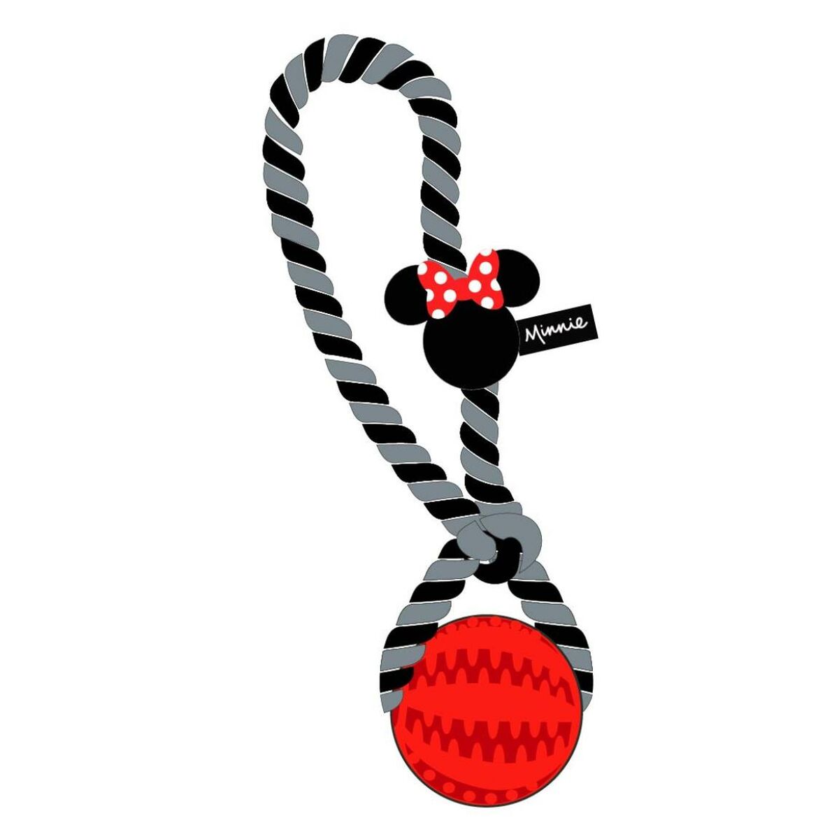 Παιχνίδια για Σκύλους Minnie Mouse Κόκκινο πολυεστέρας βαμβάκι TPR 10 x 30 x 7 cm 7 x 30 x 10 cm