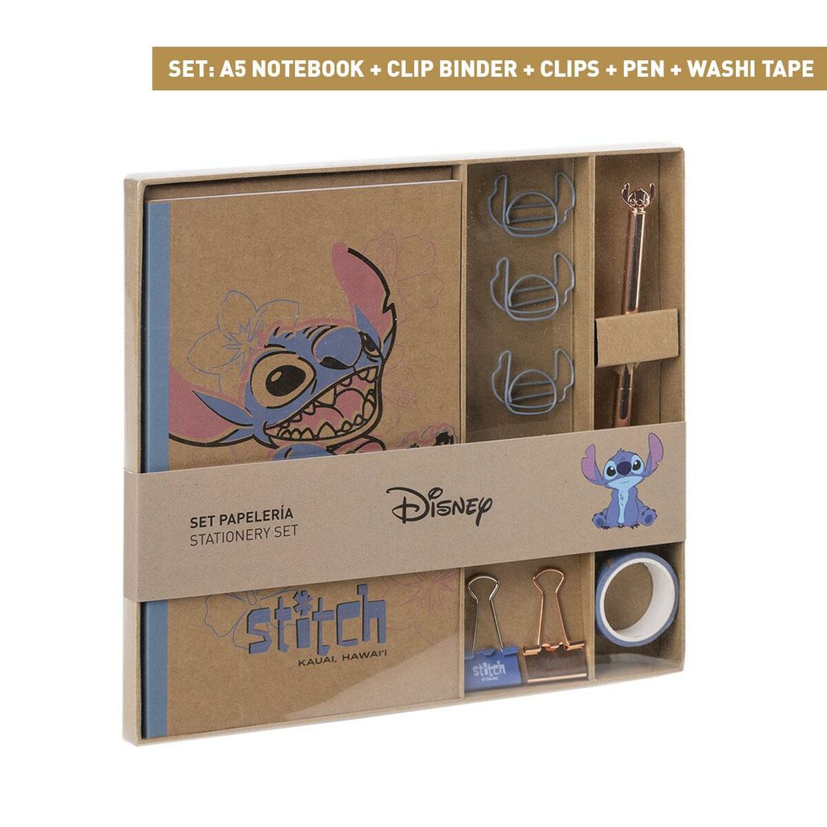 Σετ Χαρτικών Stitch Μπλε 10 Τεμάχια (6 Τεμάχια)