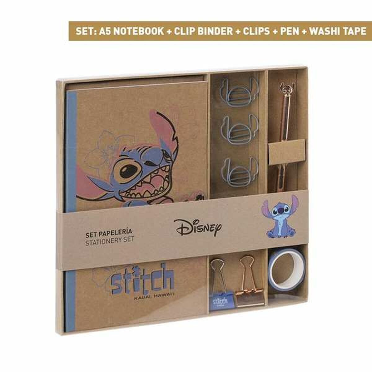 Σετ Χαρτικών Stitch Μπλε 10 Τεμάχια (6 Τεμάχια)