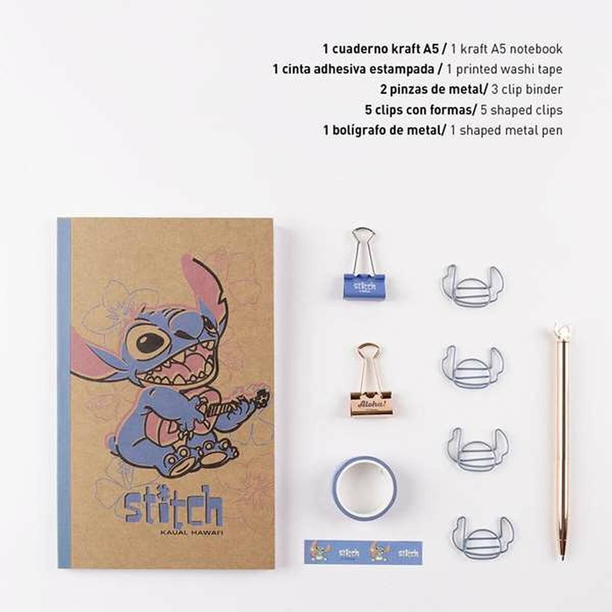 Σετ Χαρτικών Stitch Μπλε 10 Τεμάχια (6 Τεμάχια)