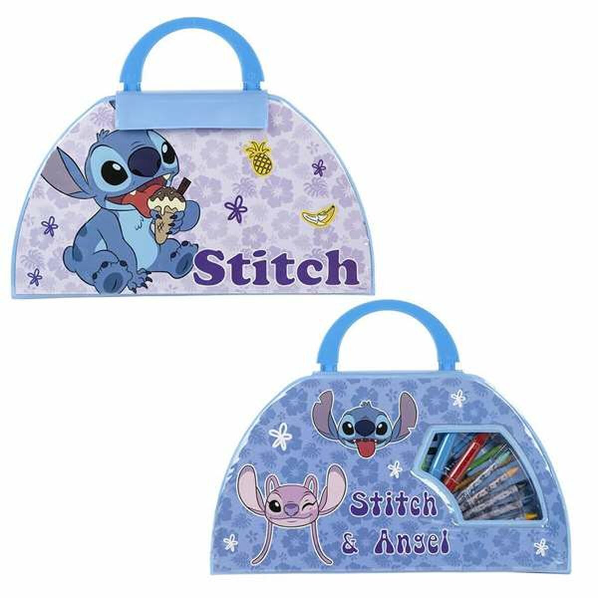 Σετ Χαρτικών Stitch Μπλε Χαρτοφύλακας