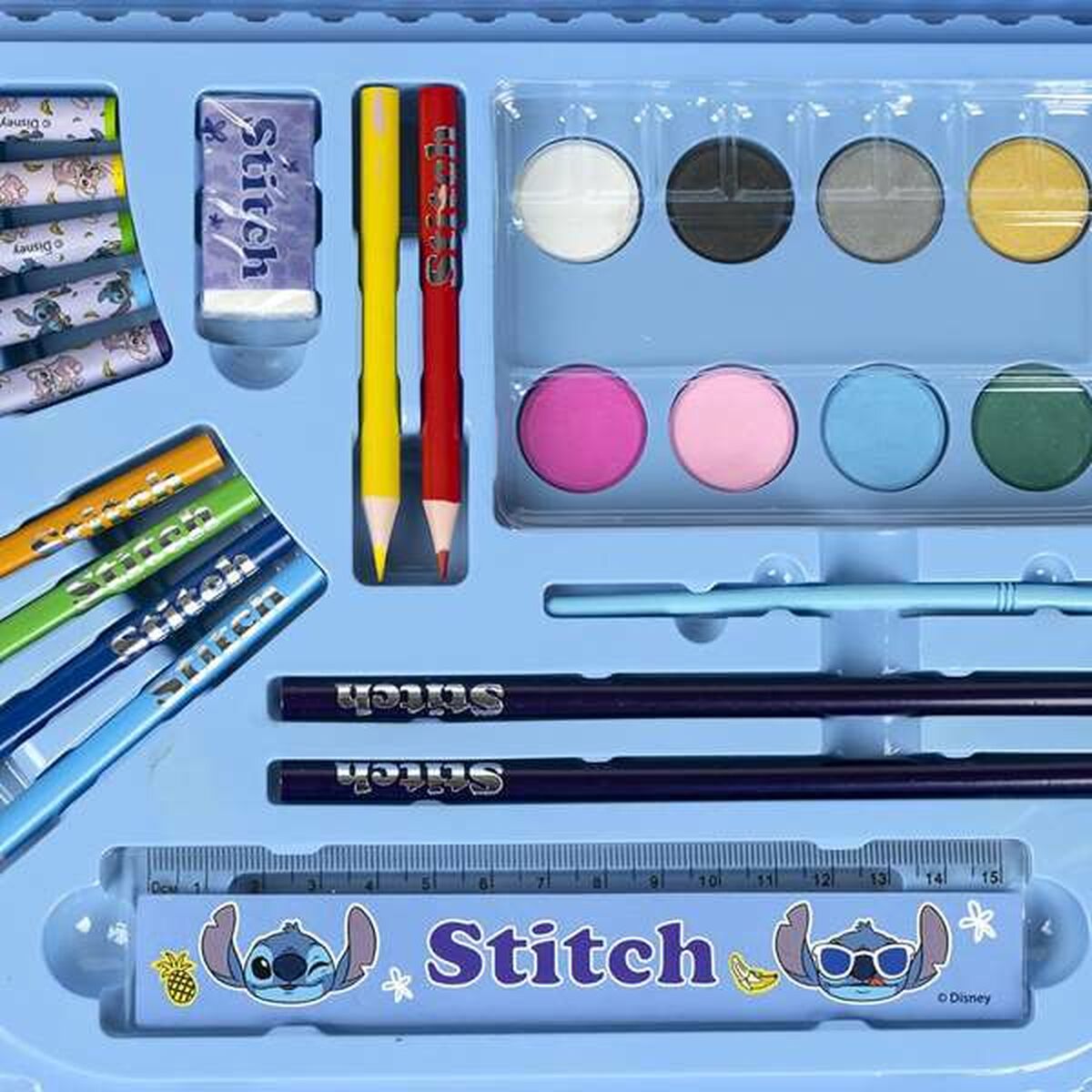 Σετ Χαρτικών Stitch Μπλε Χαρτοφύλακας