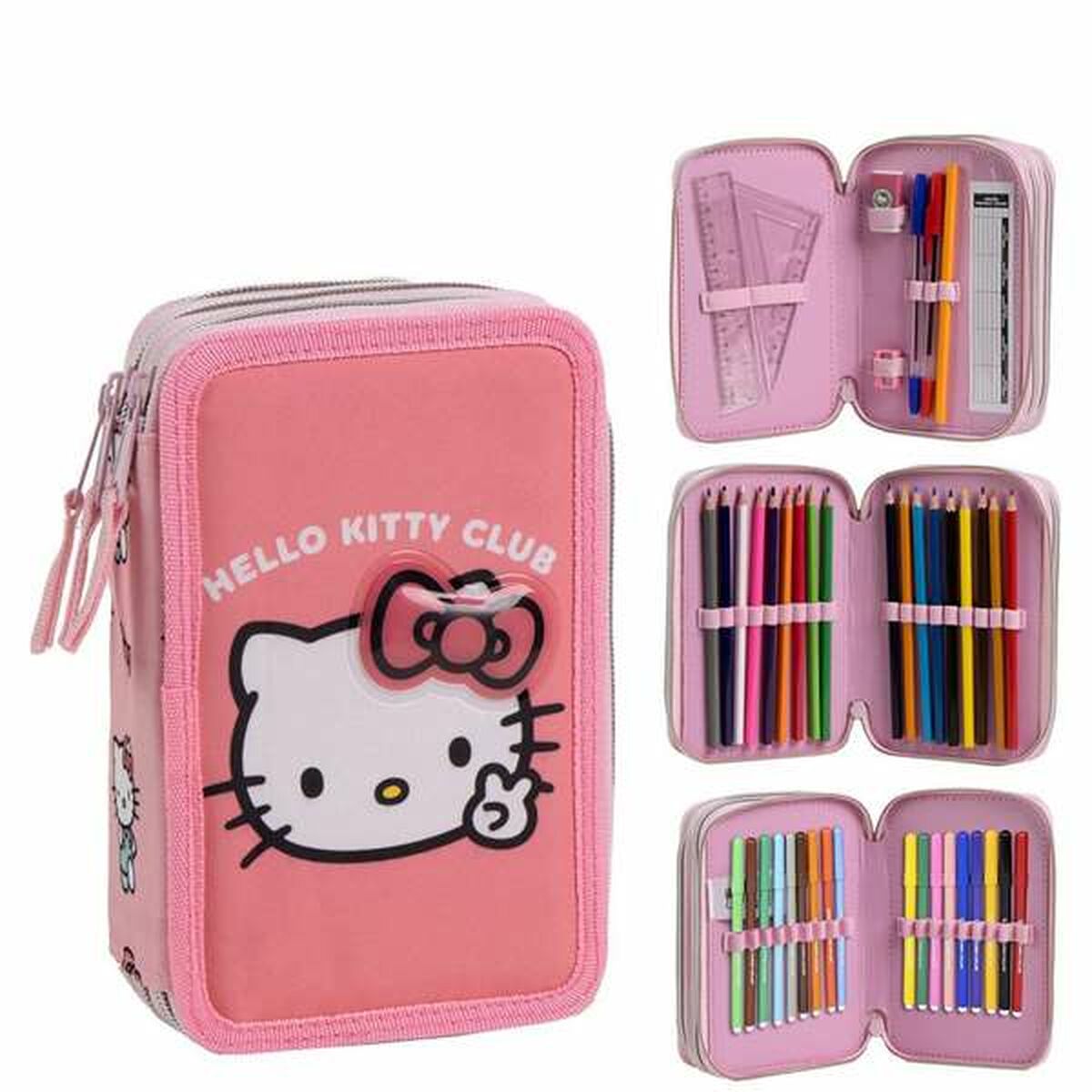 Κασετίνα Hello Kitty Ροζ 12,5 x 6,5 x 19,5 cm