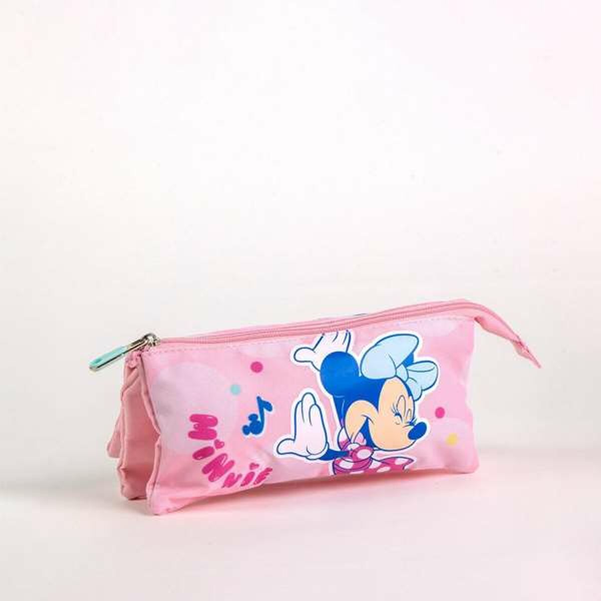 Τριπλή Κασετίνα Minnie Mouse Ροζ 2,2 x 1,1 x 22,5 cm