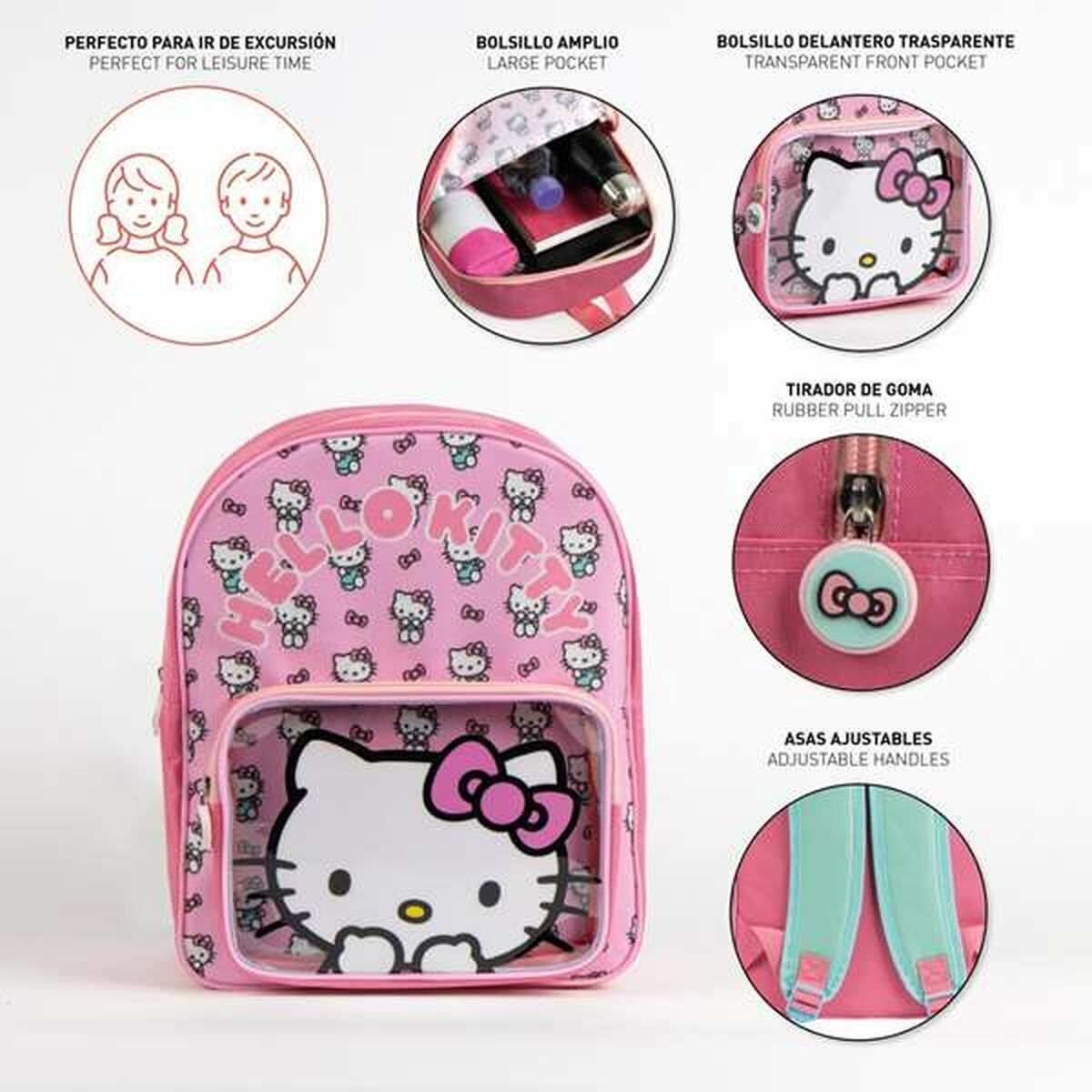 Σχολική Τσάντα Hello Kitty Ροζ