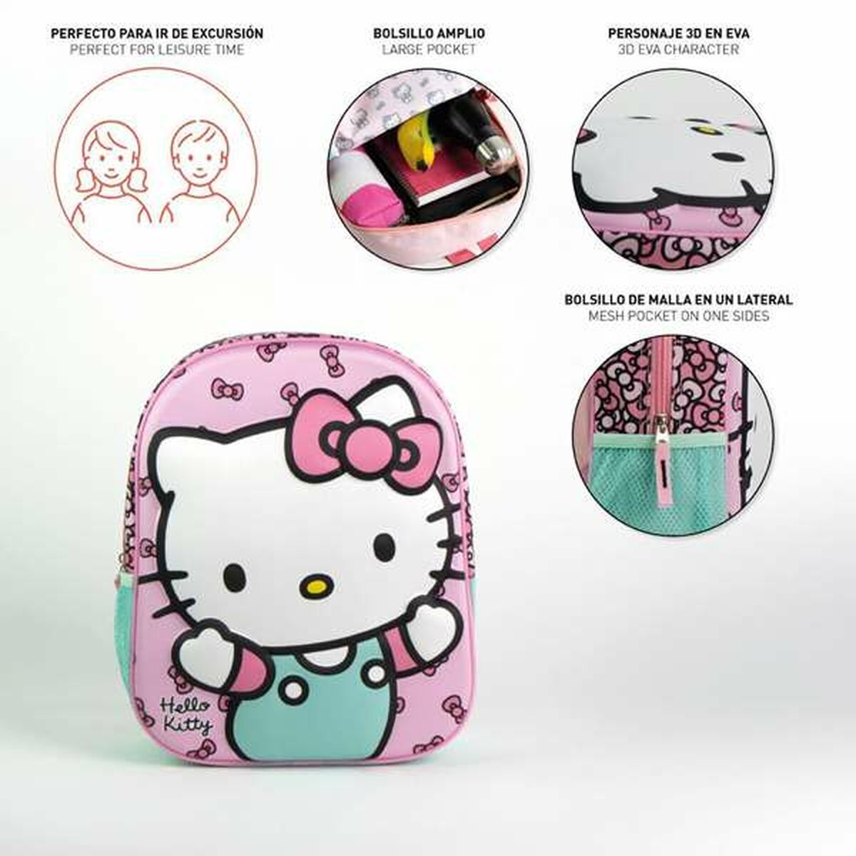 Σχολική Τσάντα Hello Kitty Ροζ 25,0 x 31,0 x 10,0 cm