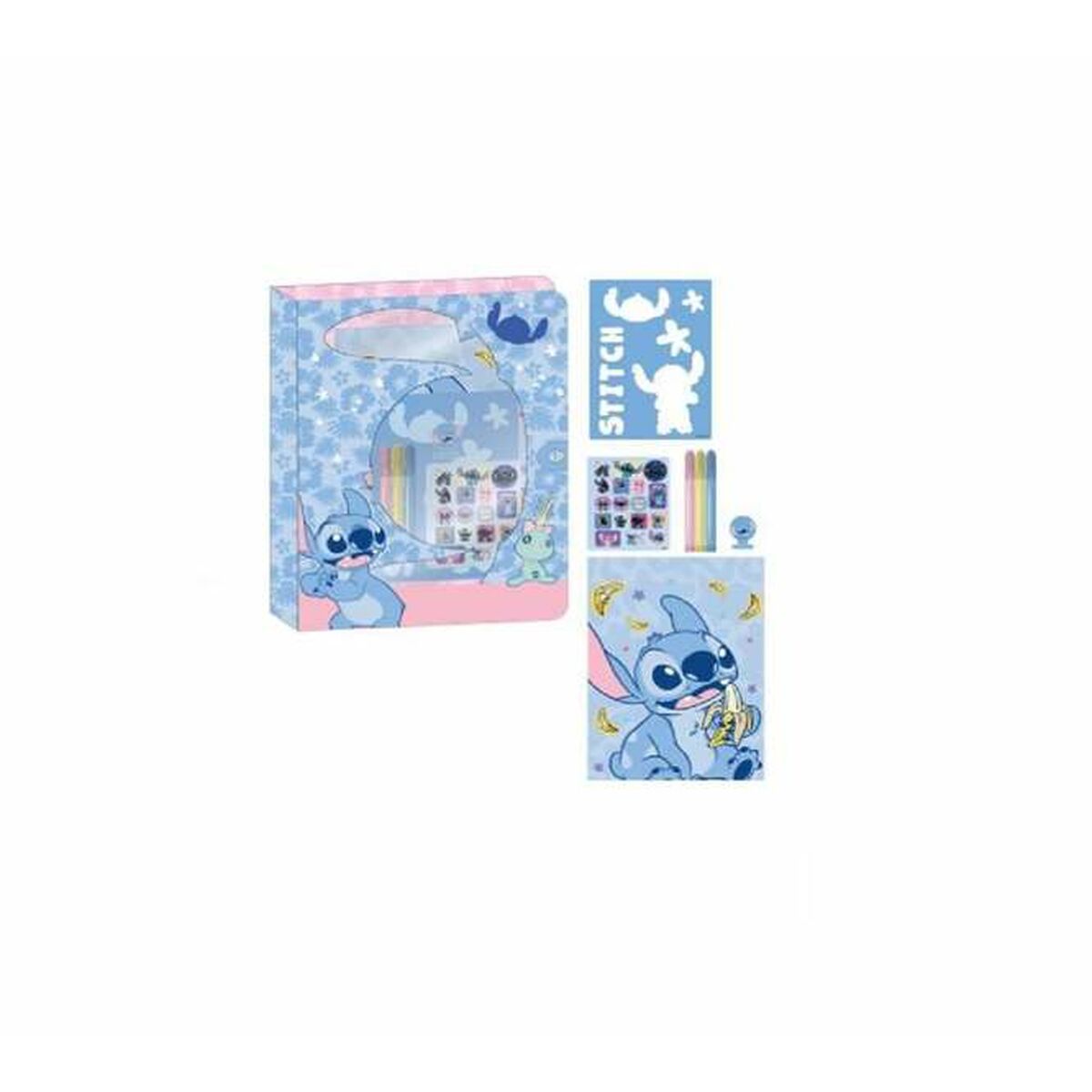 Σετ Χαρτικών Stitch Πολύχρωμο 8 Τεμάχια