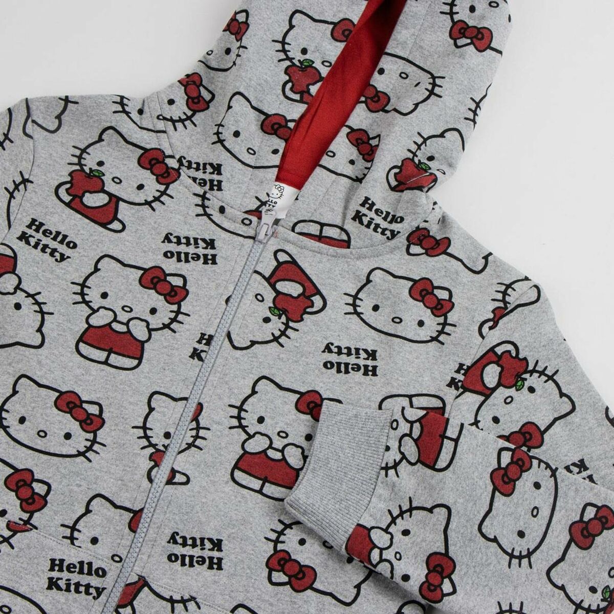 Φούτερ με Κουκούλα για Κοριτσάκι Hello Kitty Γκρι