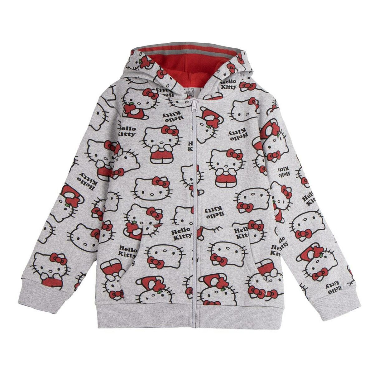 Φούτερ με Κουκούλα για Κοριτσάκι Hello Kitty Γκρι