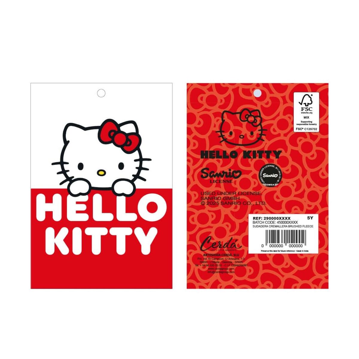 Φούτερ με Κουκούλα για Κοριτσάκι Hello Kitty Γκρι