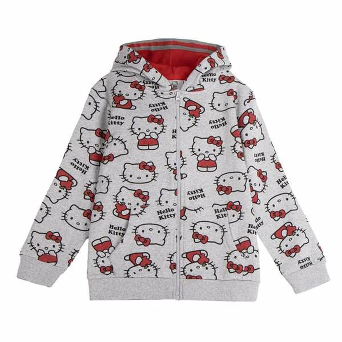 Φούτερ με Κουκούλα για Κοριτσάκι Hello Kitty Γκρι