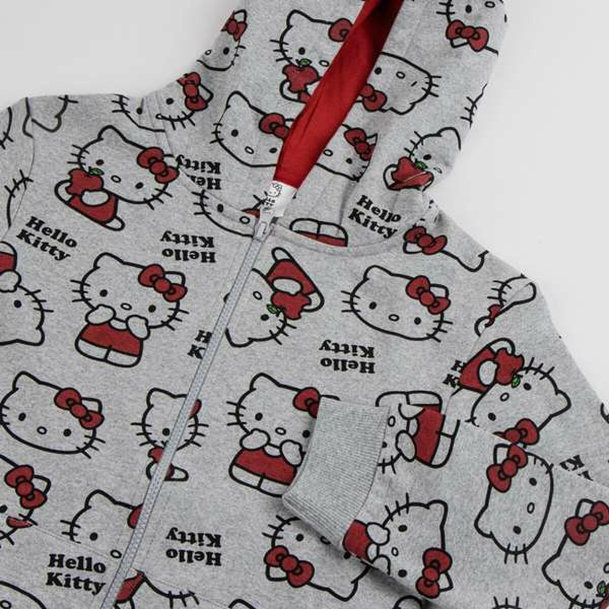 Φούτερ με Κουκούλα για Κοριτσάκι Hello Kitty Γκρι