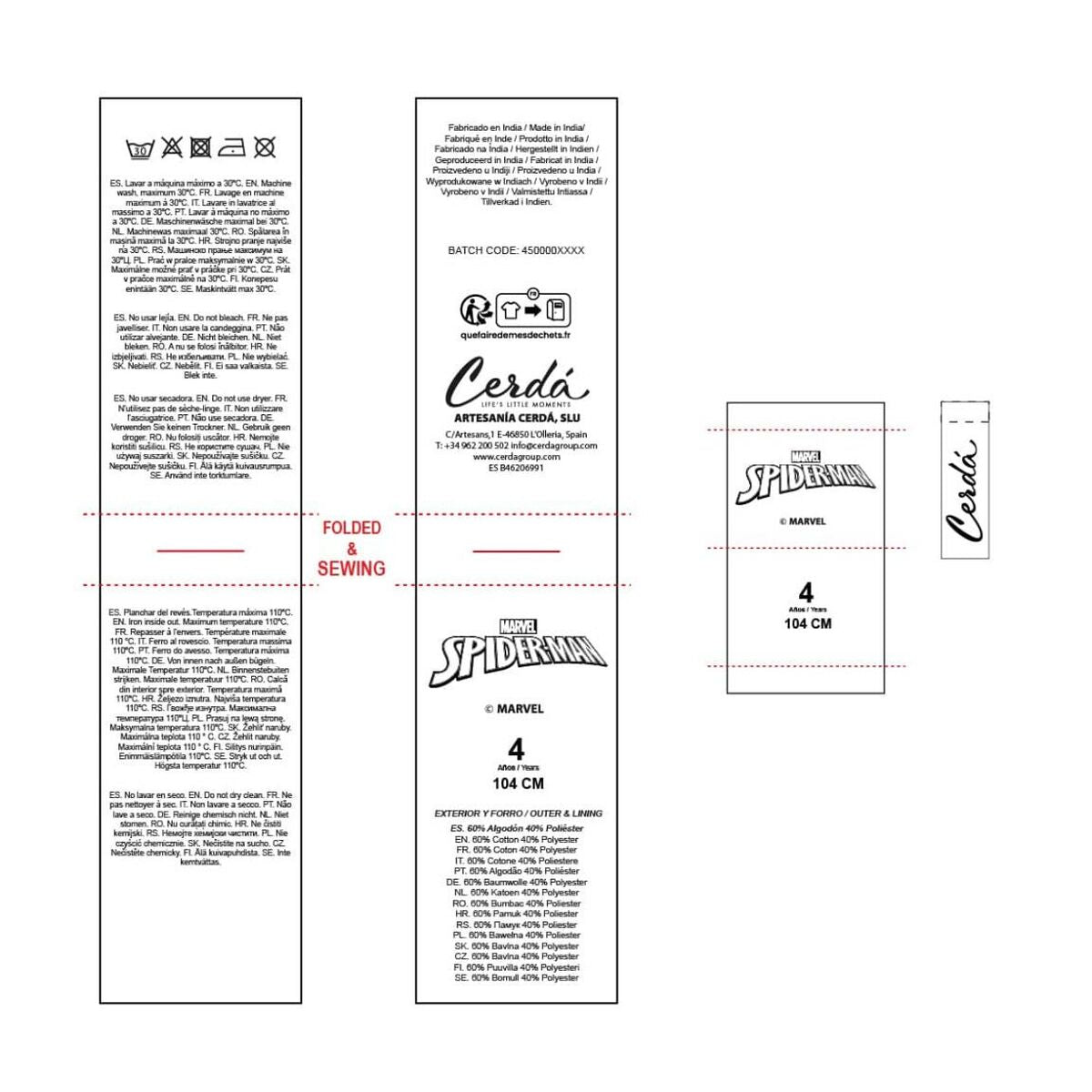 Παιδικό Φούτερ με Κουκούλα Spider-Man Μπλε